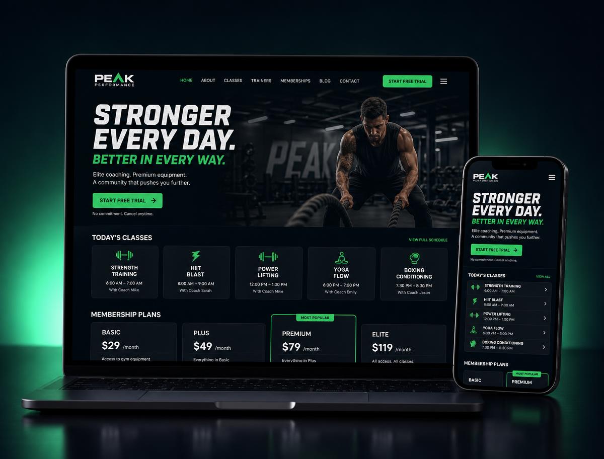 Ironline Fitness website designed by IreSite