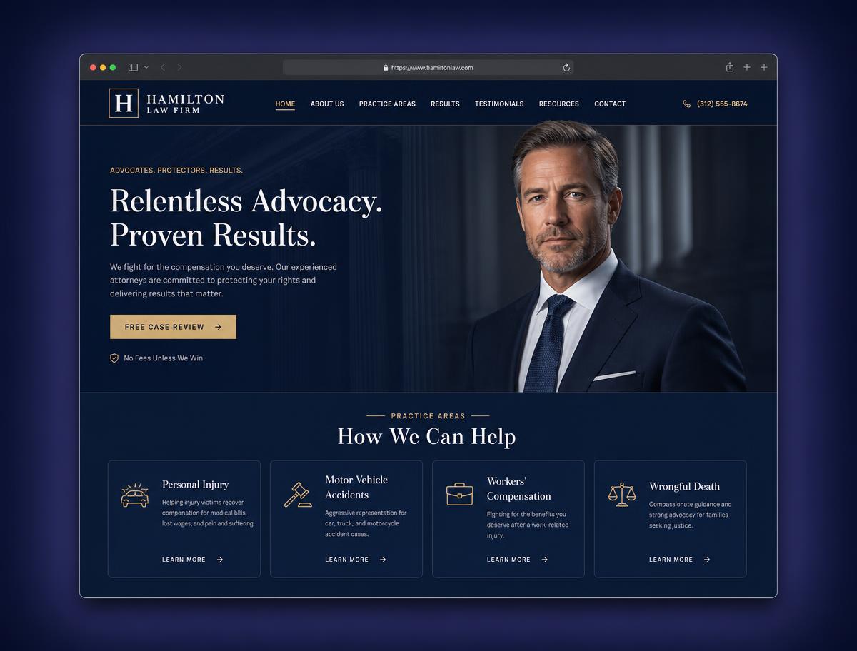 Brennan & Associates website designed by IreSite